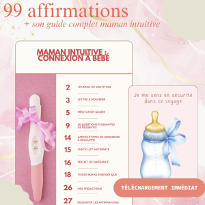 Affirmations positives pour la grossesse 🌿 | Ce carnet de suivi aide les futures mamans à vivre une grossesse douce et alignée. 60 mantras puissants + journal à compléter. Parfait pour un rituel grossesse naturel